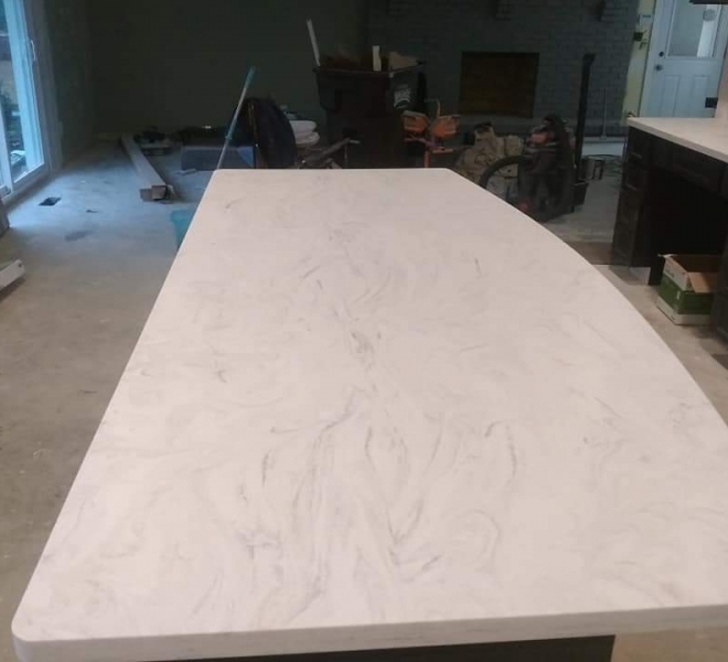 Granite Kitchen Island installation 