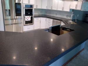 Corian coutnertop installation over existing cabinets